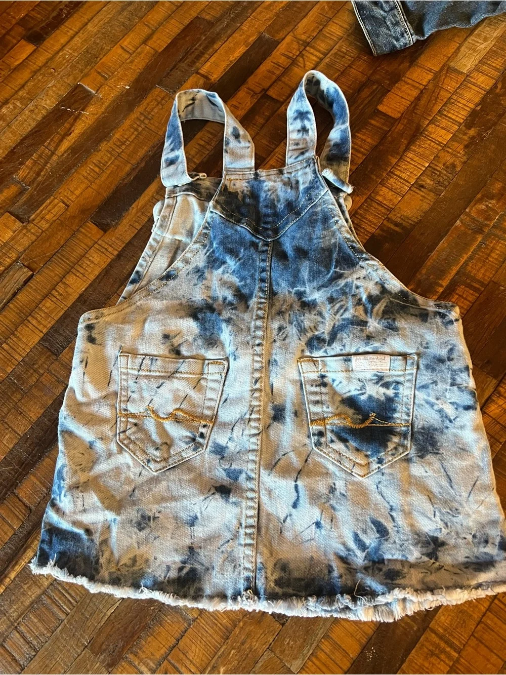 7 for all mankind Denim Overall Skirt - Washed Blue